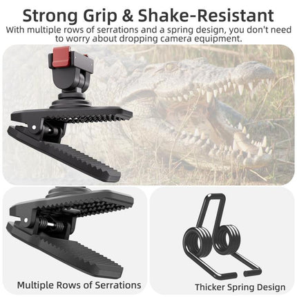 For DJI Osmo Pocket 4 / 3 Sunnylife Magnetic Quick-Release Adjustable Backpack Clip Action Camera Clamp Vertical-Horizontal Mount, For DJI Osmo Pocket 4 / 3 Vertical-Horizontal Mount