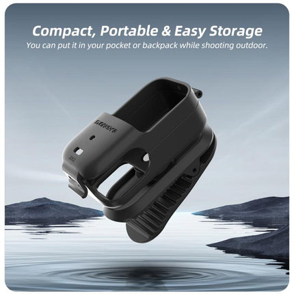For DJI Osmo Nano Sunnylife Backpack Clip Action Camera Clamp 360 Rotation Vertical-Horizontal Mount 90 Tilt Upgraded Backpack Clip