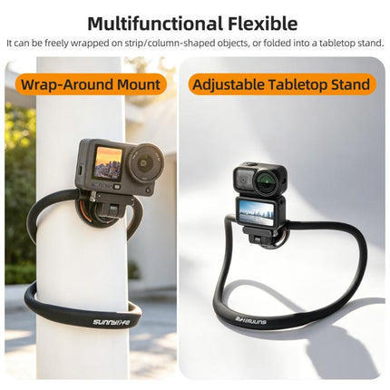 For DJI Osmo Nano / Action 6 Sunnylife Dual-Direction Magnetic Quick-Release Neck Mount Adjustable Selfie Holder with Body Strap, For DJI Osmo Nano / Action 6