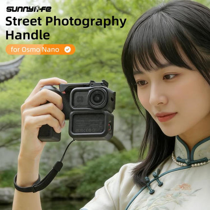 For DJI Osmo Nano Sunnylife Integrated Street Photography Handle Ergonomic Hand Grip Quick Release Shutter Handle, For DJI Osmo Nano