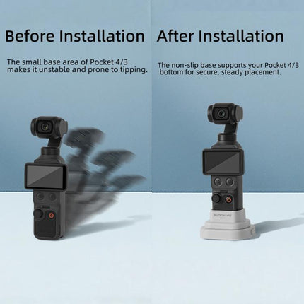 For DJI Osmo Pocket 4 / 3 Sunnylife Detachable Car & Desktop Base Stand Base Desktop Stabilizer Supporting Holder, OP4-DZ157