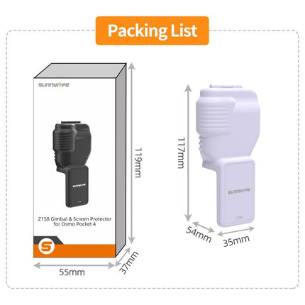 For DJI Osmo Pocket 4 Sunnylife Colorful Gimbal Cover Camera Protector Screen Guard Shield