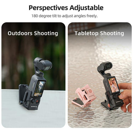 For DJI Osmo Pocket 4 / 3 Sunnylife Multifunctional Magnetic Mount Tabletop Base Bracket Angles Adjustable Stand, OP4-ZJ152
