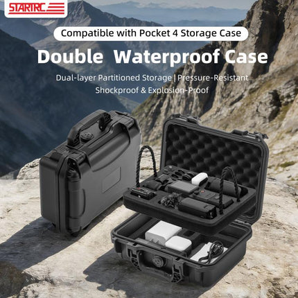 For DJI Osmo Pocket 4 STARTRC Waterproof  PP Dual-layer Suitcase All-purpose Set Storage Box, For DJI Osmo Pocket 4