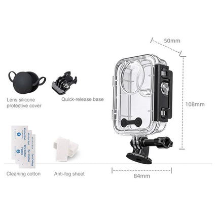 For DJI Osmo 360 50m Depth Waterproof Housing Case with Lens Silicone Cap, For DJI Osmo 360