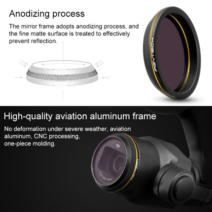 PGYTECH X4S-MRC UV Gold-edge Lens Filter for DJI Inspire 2 / X4S Gimbal Camera Drone Accessories, UV