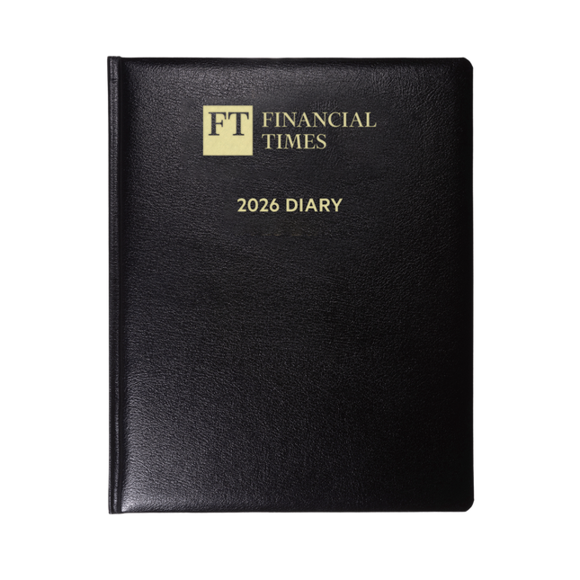 2026 Desk Diary (Pink paper) - Day-a-Page Planner - Black (DPC-26)