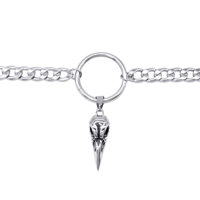Raven Bird Skull Choker