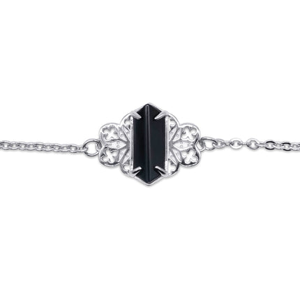 Repent Medieval Black Gemstone Choker Necklace