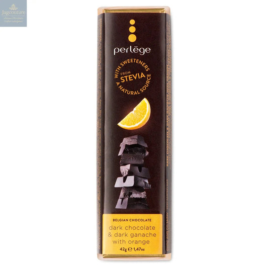 Dark chocolate bar with orange ganache