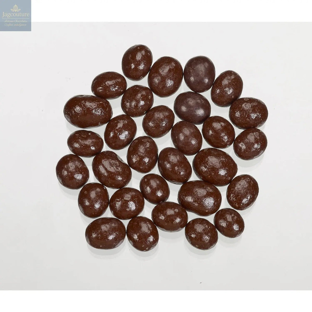 Dark chocolate covered coffee beans