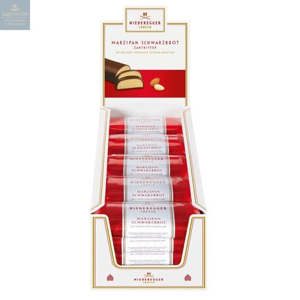 Dark chocolate covered marzipan loaf