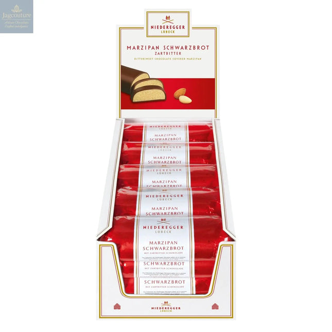 Dark chocolate covered marzipan loaf