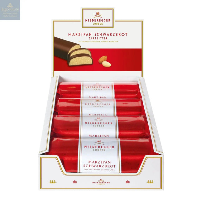 Dark chocolate covered marzipan loaf