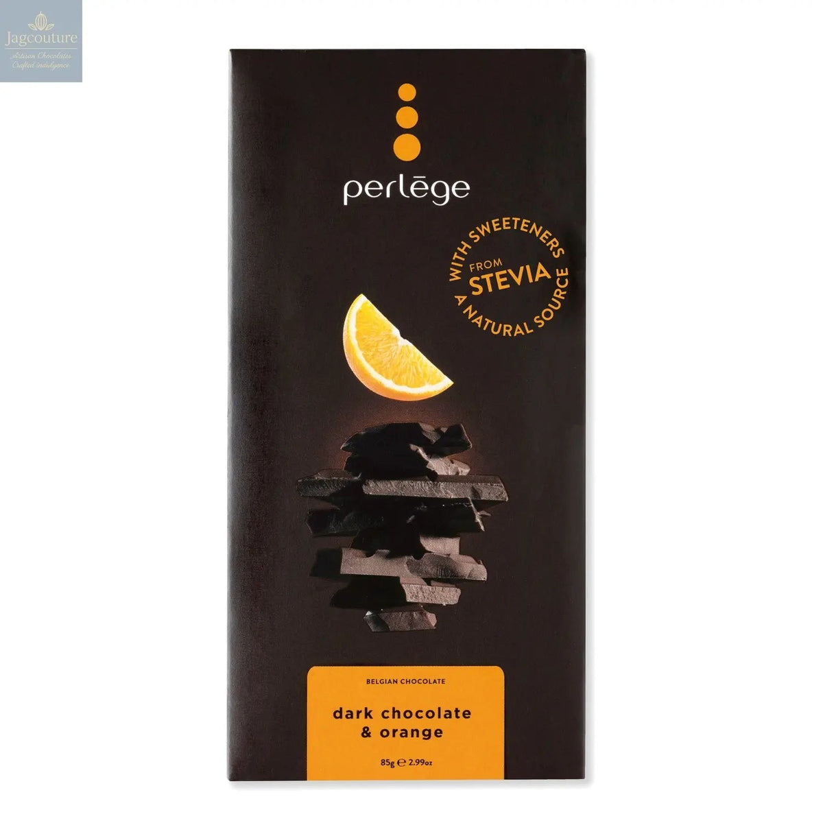 Dark chocolate tablet with orange