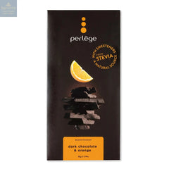 Dark chocolate tablet with orange