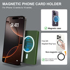 Dark green / All aluminum+Magenic+Size(10*6.5*0.8cm) / 1pack+Metal Ring