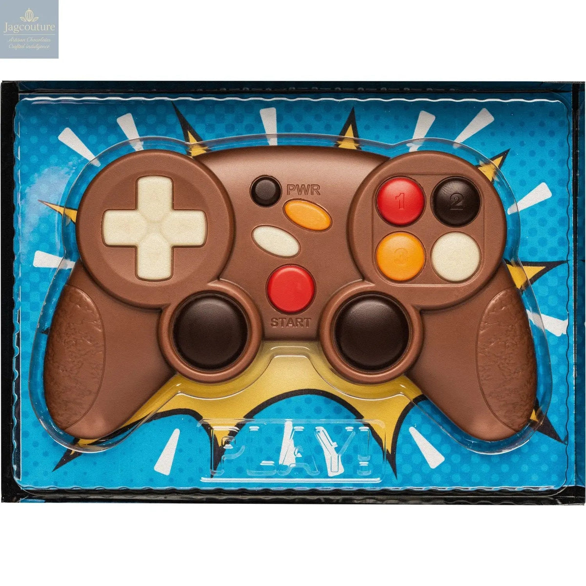 Decorated milk chocolate game controller in gift box - 105mm