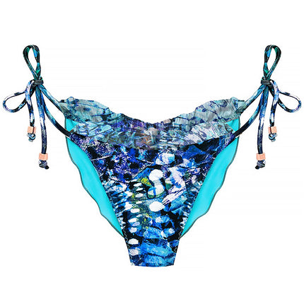 Boho Style Ruffle Bikini Blue Butterfly Carmen Lucia