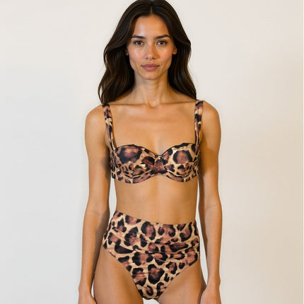 Leopard Print Shape Wear Bikini Bottom Vanessa