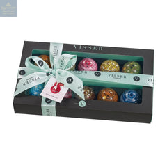 Deluxe gift box of 10 Picasso chocolates with menu tag