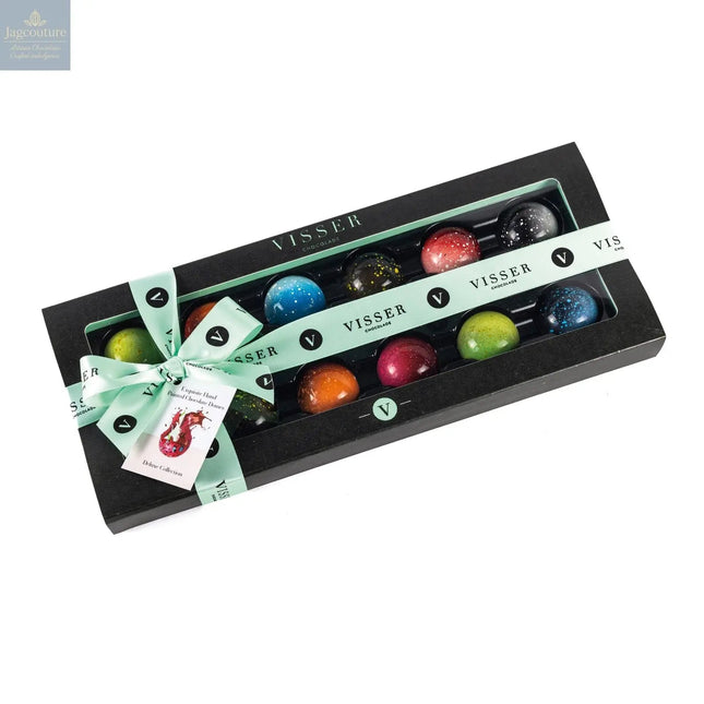 Deluxe gift box of 12 Midi Picasso chocolates with menu tag