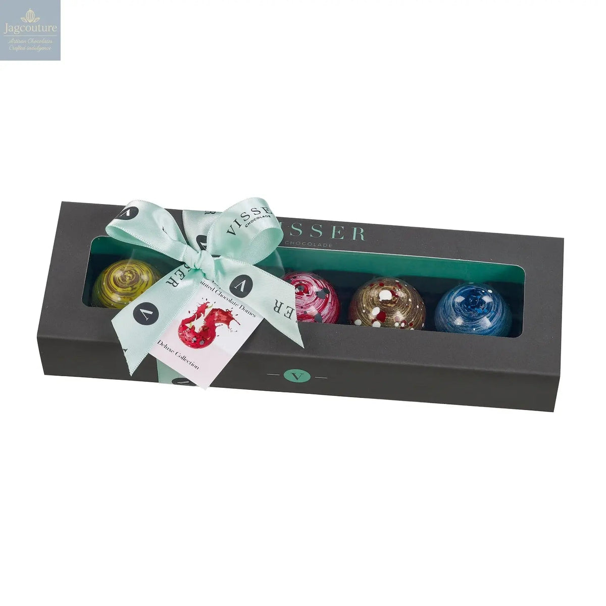 Deluxe gift box of 5 Picasso chocolates with menu tag
