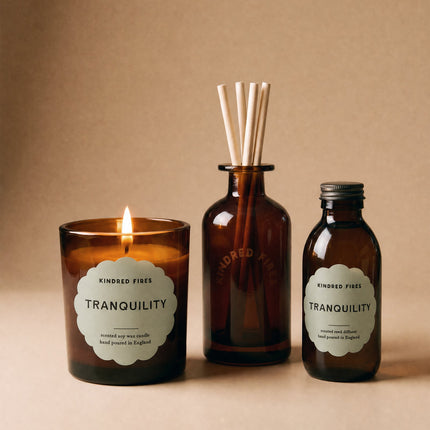 Tranquility Bundle - Large Refillable Soy Candle & Reed Diffuser