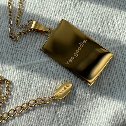 Empowerment ‘Yes Goodie’ Double Sided Necklace - Gold/Silver