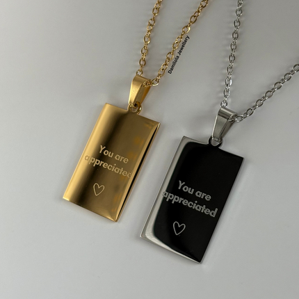 ‘Queen of my Heart’ Necklace - Gold/Silver - Double sided