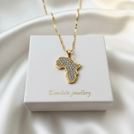 African Diamanté Necklace - 'Folami'
