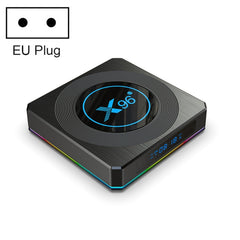X96 X4 8K Smart TV BOX Android 11.0 Media Player with Remote Control, Amlogic S905X4 Quad Core ARM Cortex A55, RAM: 4GB, ROM: 32GB, Support 100M, Dual Band WiFi, Bluetooth, EU Plug, 4GB+32GB