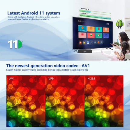 Tanix X4 Android 11 Smart TV Box, Amlogic S905X4 Quad Core, 4GB+32GB, Dual Wifi, BT, 4GB+32GB