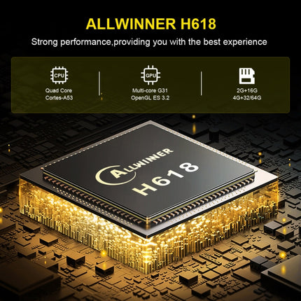 HK1 RBOX-H8S 4K Ultra HD Android 12.0 Smart TV Box with Remote Control, Allwinner H618 Quad-Core, 2GB+16GB, 2GB+16GB