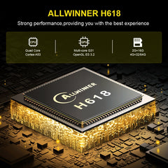 HK1 RBOX-H8S 4K Ultra HD Android 12.0 Smart TV Box with Remote Control, Allwinner H618 Quad-Core, 2GB+16GB, 2GB+16GB