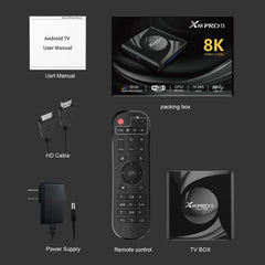 X88 Pro 13 Android 13.0 Smart TV Box with Remote Control, RK3528 Quad-Core, 4G+32GB, 4G+32GB