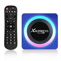Acrylic X88 Pro 13 8K Ultra HD Android 13.0 Smart TV Box with Remote Control, RK3528 Quad-Core, 4G+32GB, 4G+32GB