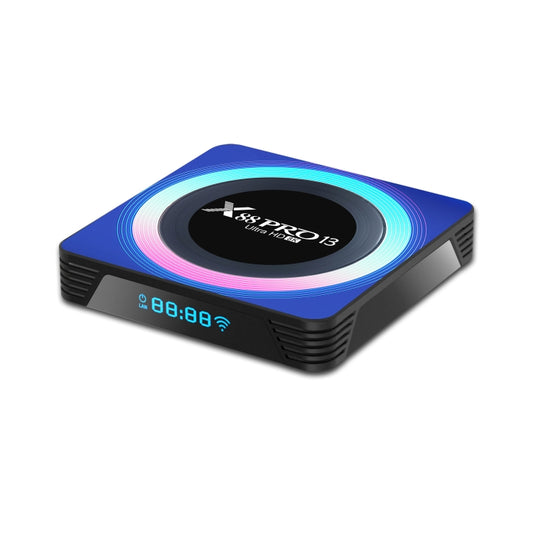 Acrylic X88 Pro 13 8K Ultra HD Android 13.0 Smart TV Box with Remote Control, RK3528 Quad-Core, 4G+32GB, 4G+32GB