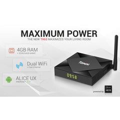 TANIX TX6s 4K Smart TV BOX Android 10 Media Player with Remote Control, Quad Core Allwinner H616, without Bluetooth Function, RAM: 2GB, ROM: 8GB, 2.4GHz WiFi, US Plug, 2GB+8GB