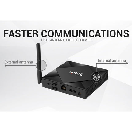 TANIX TX6s 4K Smart TV BOX Android 10 Media Player wtih Remote Control, Quad Core Allwinner H616, RAM: 4GB, ROM: 64GB, 2.4GHz/5GHz WiFi, Bluetooth, AU Plug