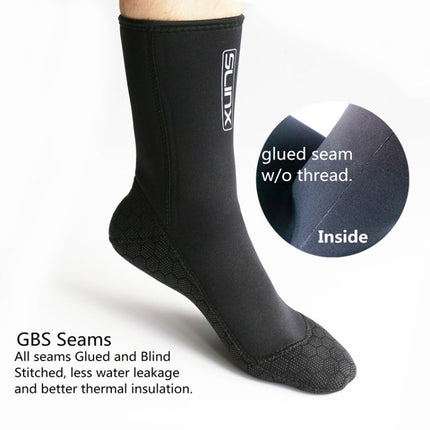 SLINX 1702 3mm Neoprene Non-slip Warm Diving Socks