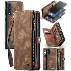 CaseMe-008 Detachable Multifunctional Horizontal Flip Leather Case with Card Slot & Holder & Zipper Wallet & Photo Frame, For Samaung Galaxy A30S／A50S／A50, For Samsung Galaxy A70