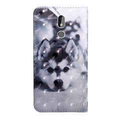 3D Painting Pattern Coloured Drawing Horizontal Flip TPU + PU Leather Case with Holder & Card Slots & Wallet