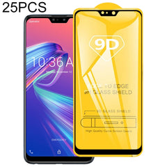 25 PCS 9D Full Glue Full Screen Tempered Glass Film, For Asus Zenfone Max Pro (M1) ZB601KL, For Asus Zenfone Max Pro (M2) ZB631KL, For Asus Zenfone Max (M2) ZB633KL