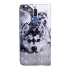 3D Painting Pattern Coloured Drawing Horizontal Flip TPU + PU Leather Case with Holder & Card Slots & Wallet