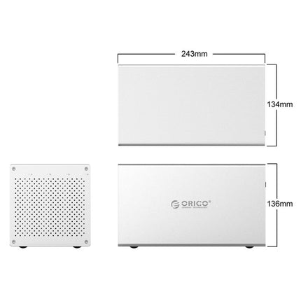 ORICO Honeycomb Series WS400C3 SATA 3.5 inch 40TB USB-C / Type-C 4 Bays Aluminum Alloy HDD / SSD Enclosure, USB-C / Type-C 4 Bays