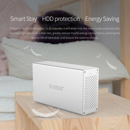 ORICO Honeycomb Series WS400C3 SATA 3.5 inch 40TB USB-C / Type-C 4 Bays Aluminum Alloy HDD / SSD Enclosure, USB-C / Type-C 4 Bays