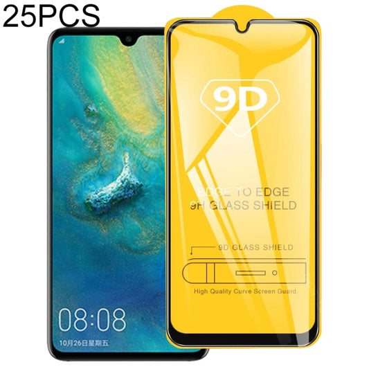 25 PCS 9D Full Glue Full Screen Tempered Glass Film, For Huawei P Smart Z, For Huawei Honor 10i / Honor 20 lite, For Huawei Y5 (2019), For Huawei Honor 8A Pro, For Huawei Honor 20i, For Huawei Enjoy 9s, For Huawei Enjoy 9e, For Huawei Nova 4e