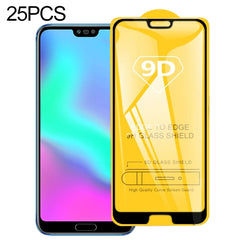 25 PCS 9D Full Glue Full Screen Tempered Glass Film, For Huawei Honor 10, For Huawei Nova 2 Lite / Y7 Prime (2018), For Huawei Y6 (2018), For Huawei Y9 (2018), For Huawei P Smart (2019), For Huawei Mate 20 Lite, For Huawei Mate 20