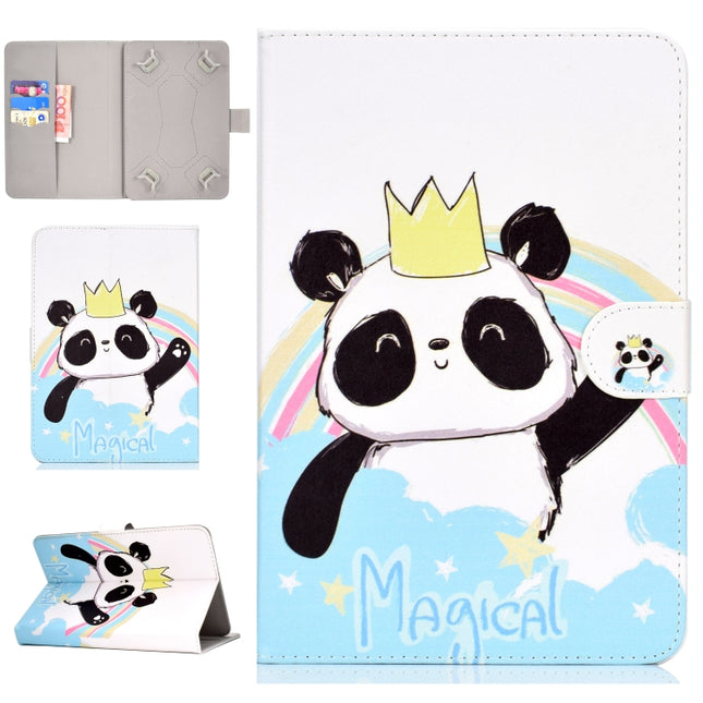 Colored Pattern Drawing Horizontal Flip PU Leather Case with Three-folding Holder & Sleep / Wake-up Function, For 7 inch Tablet PC, For 8 inch Tablet PC